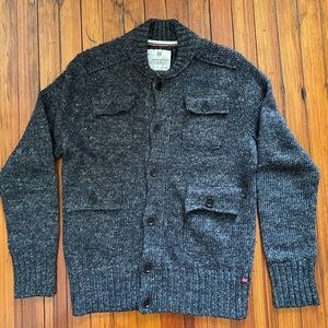 Banana Republic Heritage charcoal button up Cardigan